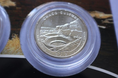 2012 S P D AMERICA'S THE BEAUTIFUL CHACO NATIONAL HISTORICAL PARK 3 QUARTERS SET - Picture 6 of 11