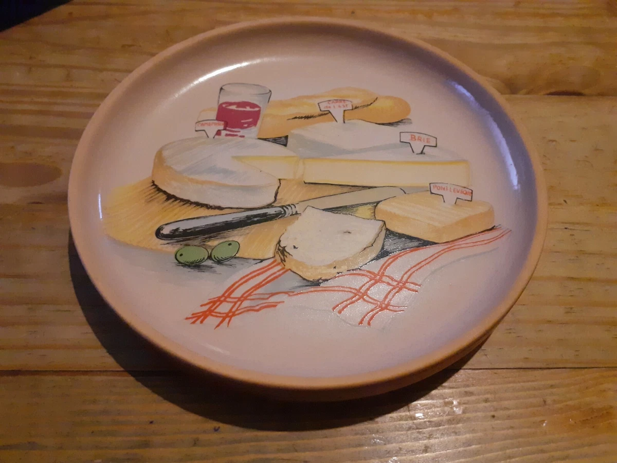 Assiettes à Fromages Gien France - Porcelaine Savoyarde N°2,3,4,5 - Lot De 4 - Diamètre 18.5cm