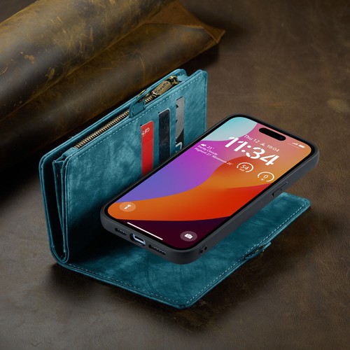 Leder Handyhülle für iPhone 16 15 14 13 12 Pro/Max Magnet Tasche Schutz Wallet - Bild 39 von 64