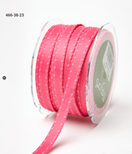 3/8" Satin w/Knotted Edge - May Arts - 466-38-23 - Fuchsia - 5 yds