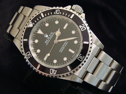 Rolex Submariner Stainless Steel Watch Black Dial Bezel Mens No Date Sub 14060 - Picture 2 of 5