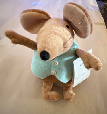 Hallmark Signature- Hickory Dickory Mouse - Plush Stuffed Beanie 7  - NOS w/ Tag
