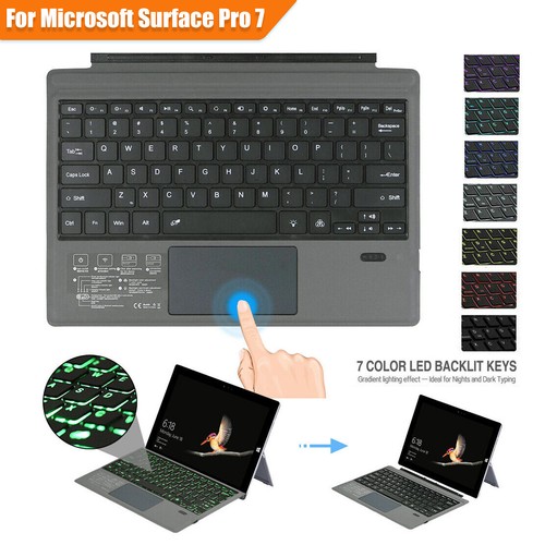 Keyboard For Microsoft Surface Pro 3 4 5 3 6 7 8 9 X Wireless Bluetooth Backlit - Picture 29 of 40