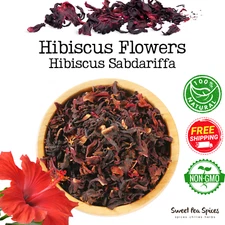 Dried Hibiscus Flowers - Bulk  - Flor de Jamaica - Hibiscus Sabdariffa - Organic