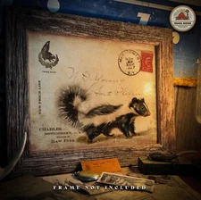 Vintage Skunk Fur Trapping Catalog Art Print Hunting Cabin Decor Trapper Gift