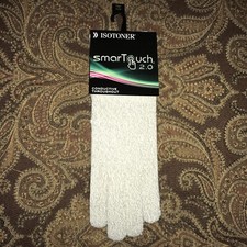 Women  s Smartouch Ivory/Gray Gloves NWT