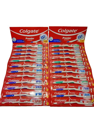 Colgate  Toothbrush Premier Clean - Pack of 12 units (2 packs) 24 Units Total.