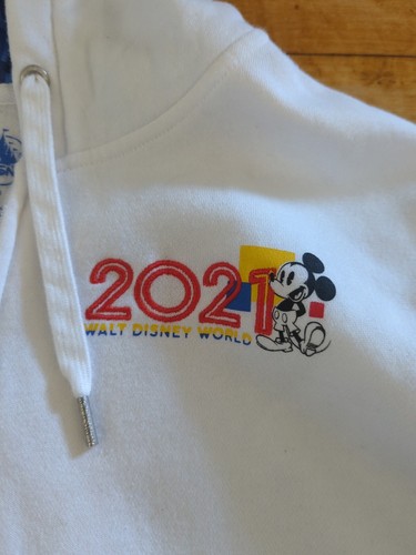 Walt Disney World Kapuzenpullover Damen M Full Zip 2021 Hoodie weiß - Bild 4 von 7