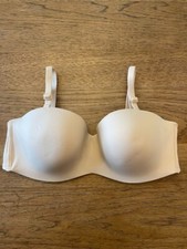 PINK Victoria's Secret Marzipan Script 34C Wear Everywhere Strapless Lined Bra