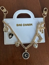 Bag Charm - Heart, Boot, Hat, Bow Multi Charms Chain For Building Your Bag NWT 