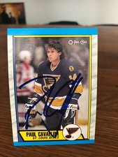 1989-90 OPC O-PEE-CHEE #269 PAUL CAVALLINI SIGNED AUTOGRAPHED CARD B