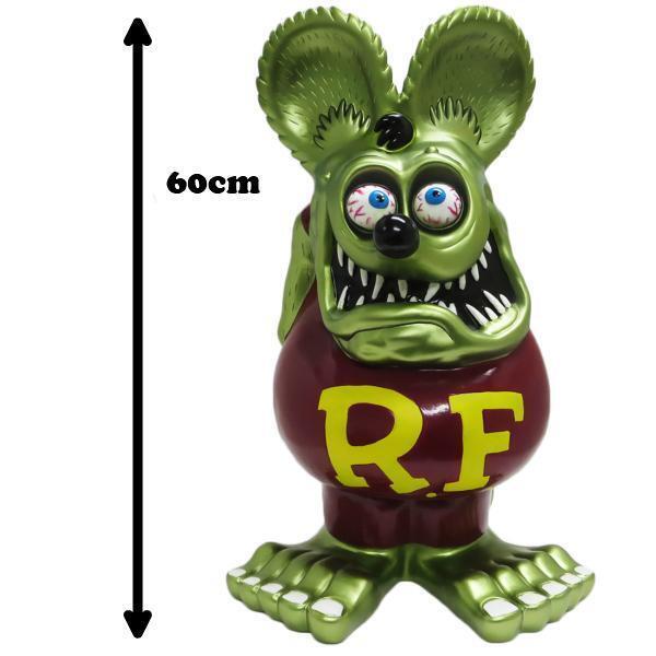 Rare Rat Fink Coin Bank Piggy Bank Jumbo Metallic Green New Rare Rat Fink Coin Bank Piggy Bank Jumbo Metallic Green New