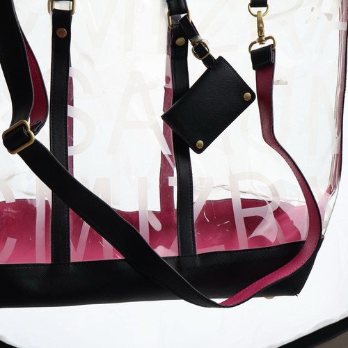 Stylische transparente große Damen Umhängetasche mit goldenen Beschlägen - Bild 4 von 9