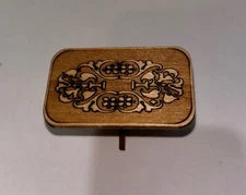 721 DOLLHOUSE MINIATURE 1:48 QUARTER SCALE INLAID DINING TABLE