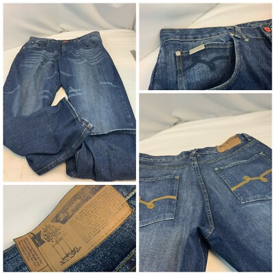 LRG Jeans 40x33 Dark Blue 100% Cotton Loose Fit YGI E1-47
