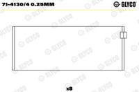 Glyco 71-4130/4 0.25Mm Pleuellager For Alfa Romeo CitroËN Eicher Fiat Iveco Lan