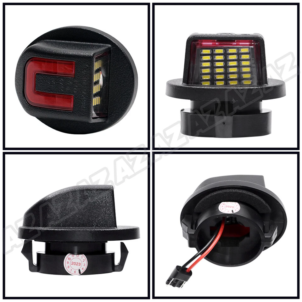 2X LED License Plate Light Rear Bumper Tag Assembly Lamp For Ford F150 F250 F350 - Image 4 of 4