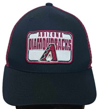 Fan Favorite Arizona Diamondbacks MLB Baseball Black Red Hat Cap Snap Back Mesh