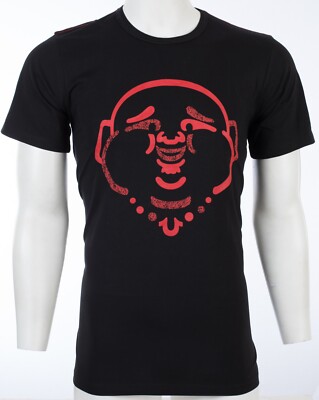 $89 TRUE RELIGION Black ORIGINAL BUDDHA FACE Short Sleeve