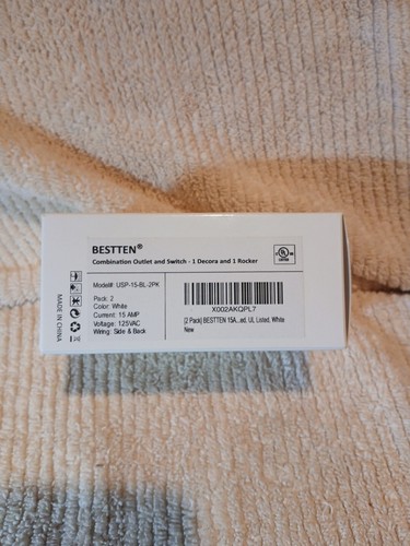 2er-Pack Kombination Wandlichtschalter und Dekorsteckdose, einpolige Wi-Kippe...