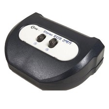 2 Port 3.5mm Stereo Manual Switch Box Selector 2:1 Audio MP3 Speaker Headphone