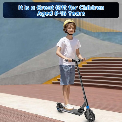Elektro-Scooter Kinder 8-16 Jahren Klappbar Elektroroller Schwarz 25 km/h 250W - Bild 7 von 10