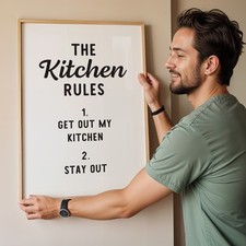 Kitchen Prints Decor Kitchen Rules Quote Home Print Home Decor Poster Gift