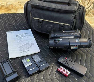 Sony Handycam CCD-TR74 NTSC 8mm Camcorder w/ Batteries,Charger,Bag 100% TESTED