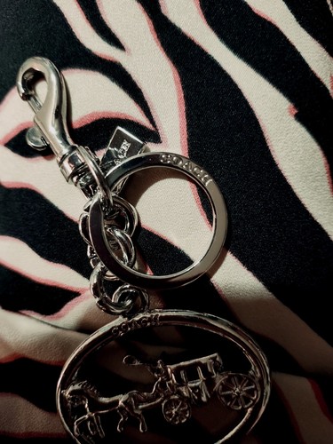 Neu ohne Etikett Schlüsselanhänger Schlüsselring Anhänger Silber Signatur Pferd und Buggy - Bild 3 von 5