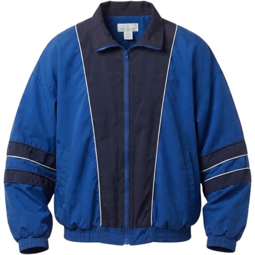 Bill Blass, Bill Blass Menswear Vintage Blue Colorblock Windbreaker Jacket Large L 90s Retro