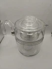Vintage Pyrex Percolator 7759 Flameware 9 Cup Glass Coffee Pot & Lid Complete