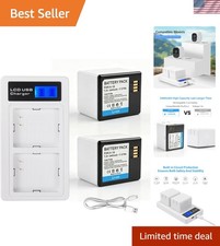 High-Performance 2-Pack Lithium Ion Batteries with Dual Charger for Arlo Cameras