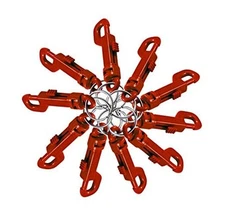 Lucky Line Plastic Key Clip for Backpacks, Belts, Keys, Party Favors, Arts Red