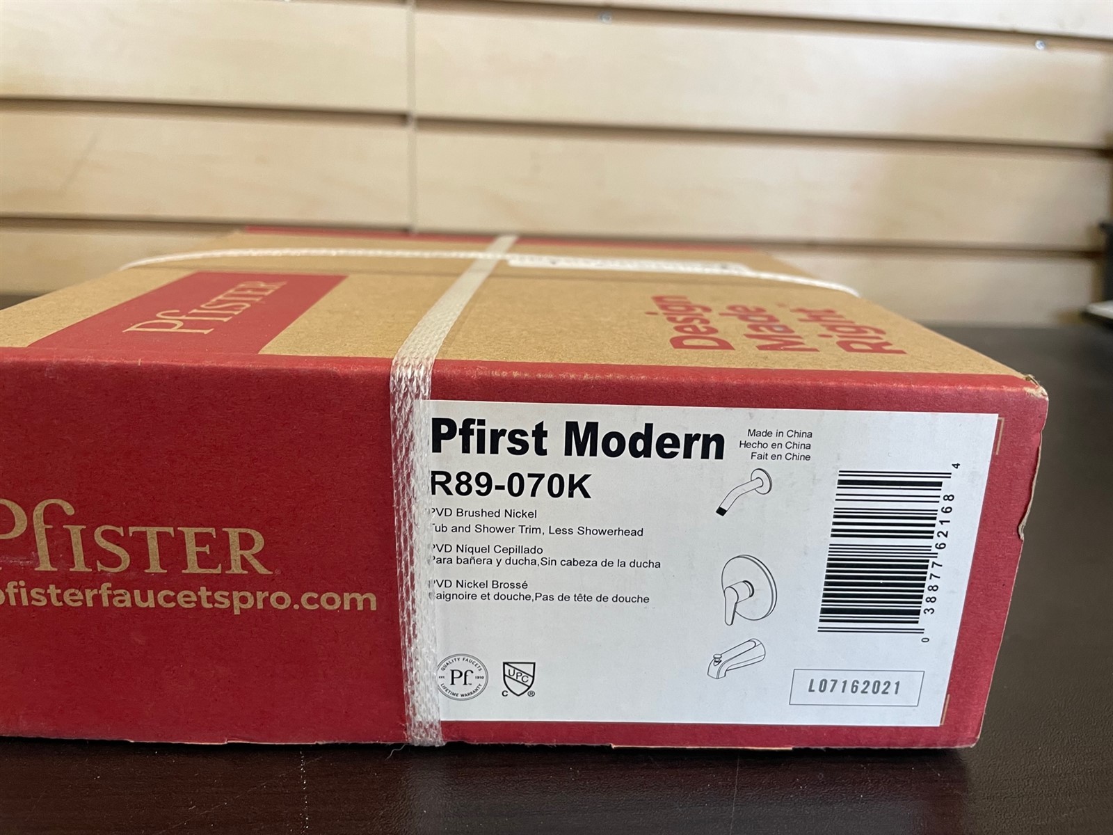 Pfister Pfirst Modern Tub & Shower Trim Kit Brushed Nickel R