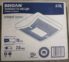 BROAN A70L Ventilation Fan w/ Light 70 CFM 2.0 Sones - White