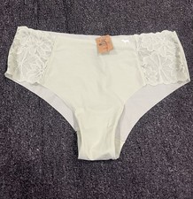 NEW Victoria  s Secret PINK No Show Cheeky Lace Light Green Women Size Large