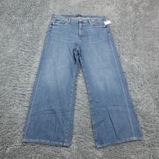 GAP Jeans Womens 16/33L Blue High Rise Wide-Leg Denim Medium Wash 37x31.5 NWT