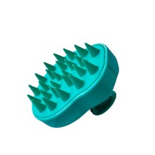 Scalp Massager Hair Shower Brush Shampoo Brush Soft Silicone Scrubber Teal Blue