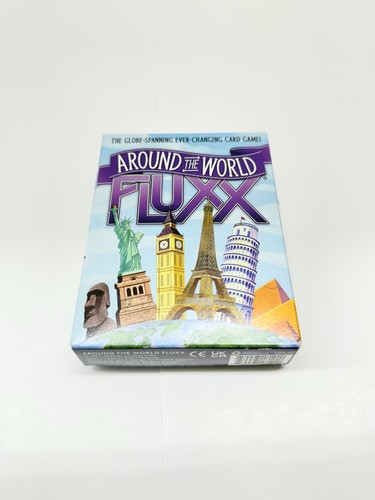Around The World Fluxx (2023 Looney Labs) Juego de Cartas Completo Geografía Viajes