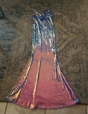 Windsor Womens Prom Dress Lavender Style 05002-6247 Multicolor Sequins Size S