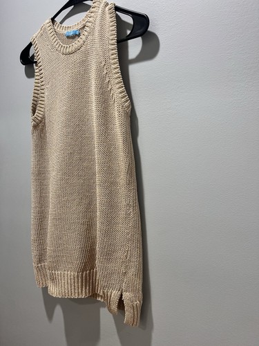 J. McLaughlin Off White Alto Pullover Weste ärmellos Strick XSmall leise Luxus - Bild 5 von 6