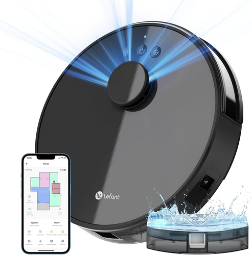AENO RC3S Robot Aspirapolvere E Lavapavimenti Con Navigazione Laser Lidar – 2000 Pa, 130 Minuti Di Autonomia, Controllo APP E Alexa