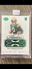 2025 Panini Flawless Matthew Golden RC # 5/5      REAL Diamond !!  