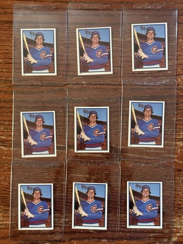 Lot of (9) 1983 Topps #328 RYNE SANDBERG Sticker Rookie RC M18