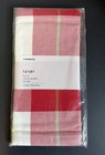 Crate & Barrel Table Runner Red Plaid Holiday Runner  Size 14”x 90”
