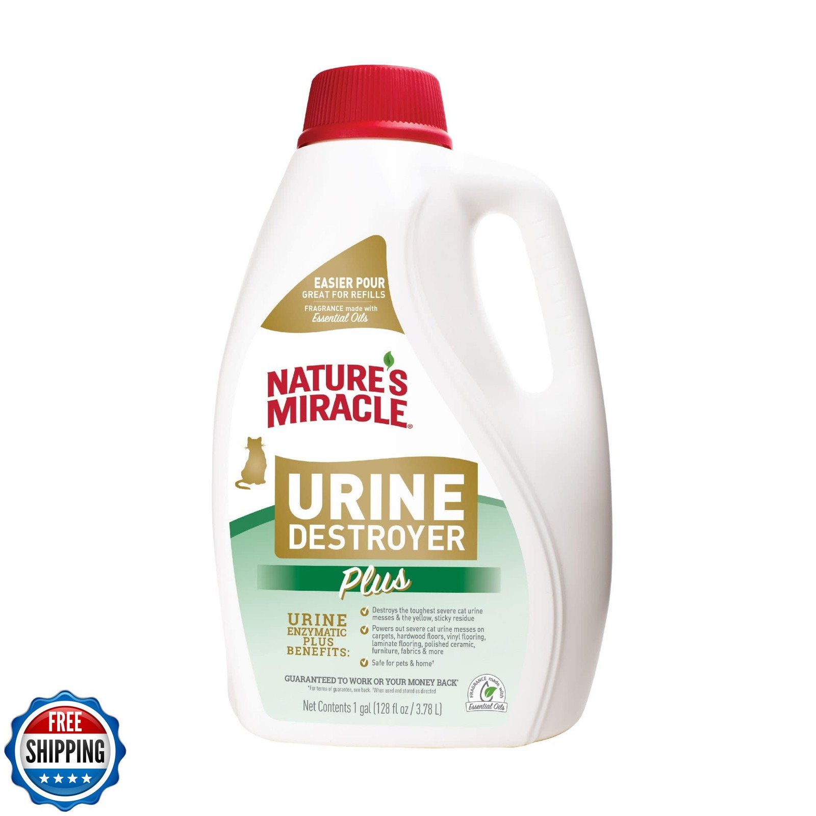 Nature's Miracle Urine Destroyer Plus for Cats, Enzymatic Fo