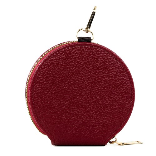 New Women's Zipper Wallet With Lychee Pattern Portable Mini Round Earphone B _pu - Picture 7 of 18