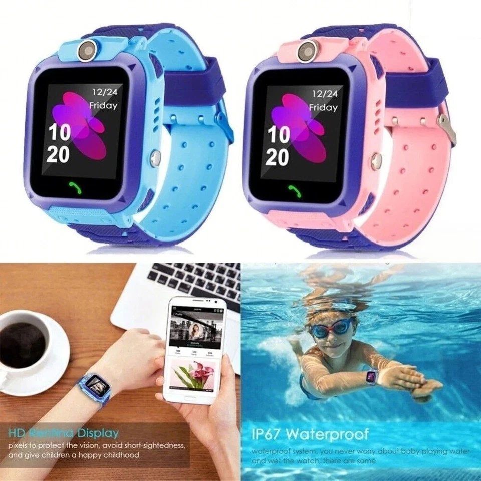 Kinder Smart Watch Kamera Anrufe Telefon Spiel Uhren Weihnachtsgeschenk - Bild 2 von 4