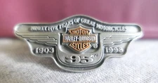 1998 Pewter Harley "Ninety Five Years Of Great Motorcycles" 95th Anniversary Pin