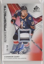2019-20 Upper Deck SP Game Used CHL Edition Red 16/90 Connor Zary Patch Auto 2oz
